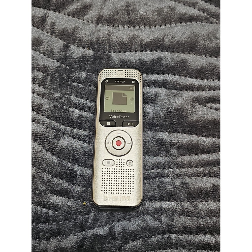 Philips DVT2050 Voice Tracer Digital Voice Recorder 8GB - Silver & Black